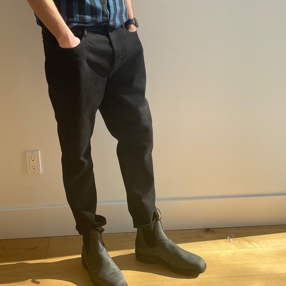 NWT OAK + FORT SLIM BLACK  JEANS - 32 - Picture 2 of 16